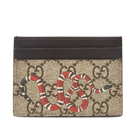 gucci snake card holder leather|Gucci snake cardholder.